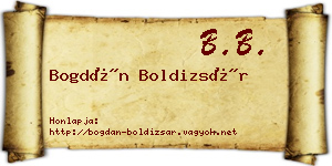 Bogdán Boldizsár névjegykártya