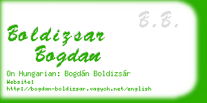 boldizsar bogdan business card